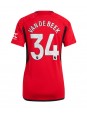 Manchester United Donny van de Beek #34 Domácí Dres pro Dámské 2023-24 Krátký Rukáv